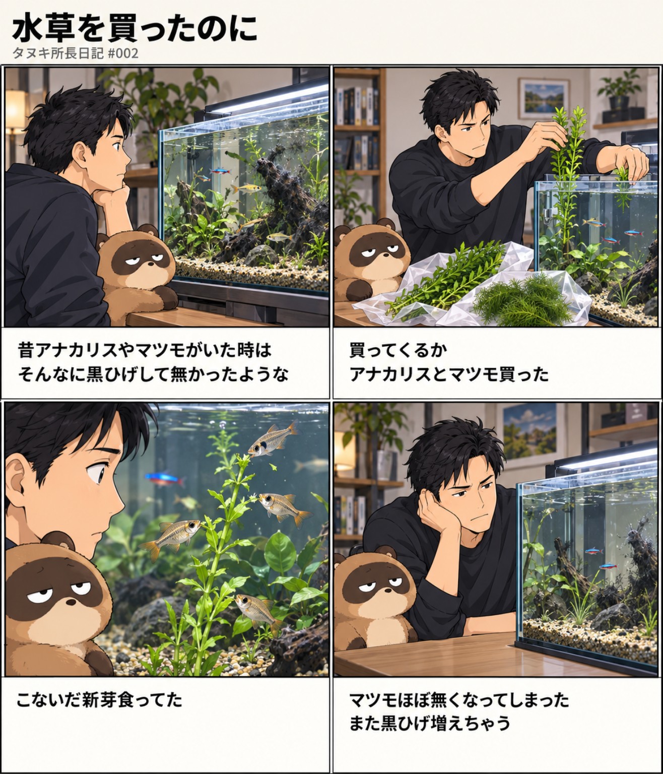 水草を買ったのに