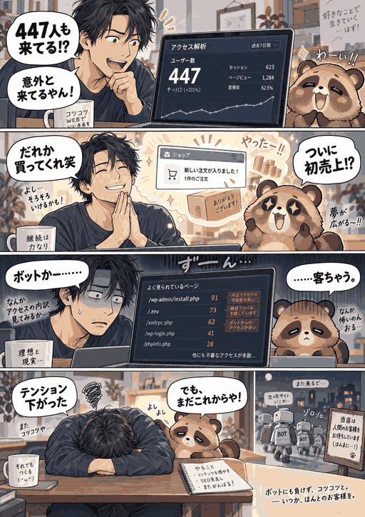447人も来たと思ったら、ボットだった